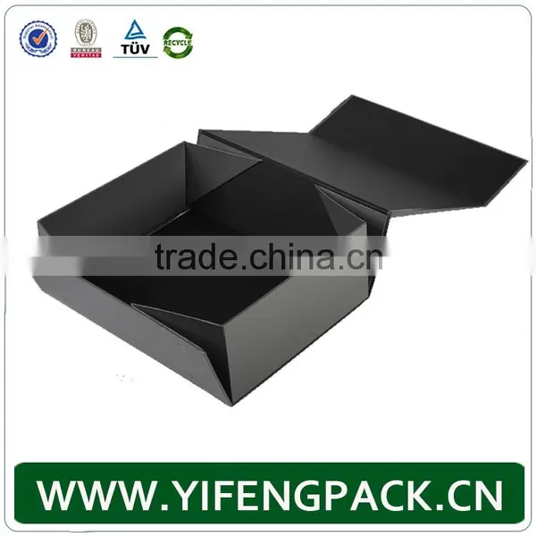 Black Matte Foldable Clothing Packaging Box Custom Manufacturer photo-2