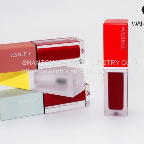 LP008 Wholesale Empty Transparent Square Lip Gloss Tube Container With Private Logo photo-4