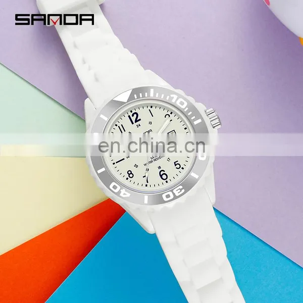 Sanda 1053 Designer Women Quartz Wrist Watch Resin Strap Luminous Waterproof Fashion Analog Watches Ladies photo-4