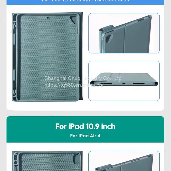 Apple IPad12.9.7 Inch Protective Case Bluetooth Keyboard 2017 Wonderful Touch Colorful Backlit Leather Pen Holder photo-4