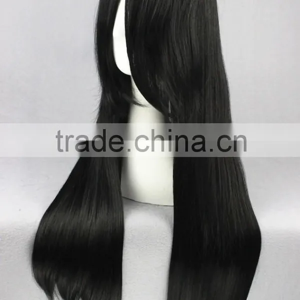 High Quality 70cm Long Straight Bleach-Kuchiki Byakuya Black Synthetic Anime Wig Cosplay Hair Wig Party Wig photo-4