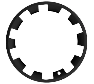 20-Inch Matte Black Wheel Hub Ring Set (4 Pcs) for Tesla Model Y Juniper - OEM Replacement