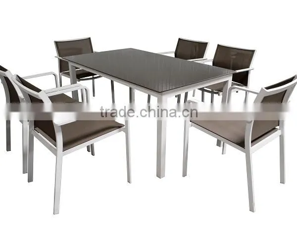 All Weather Cheap Garden Furniture Outdoor Table and Chair WPC Dining Set photo-4