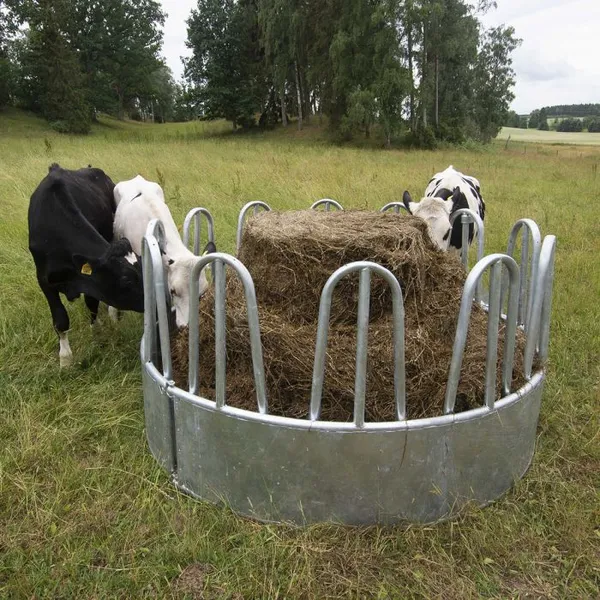 3 Pieces Assembled Round Hay Feeder for Cattle/Sheep Round Horse Cattle Hay Feeder photo-3