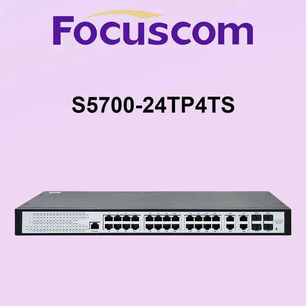 Managed PoE Switch 24 Port 1G RJ45 Port Enterprise Network Switch With 4 Combo SFP Ports POE Switch Focuscom S5700-24TP4S photo-2