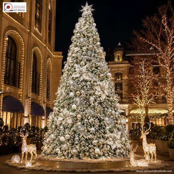 Giant Artificial Christmas Tree for Outdoor Holiday Installation photo-3