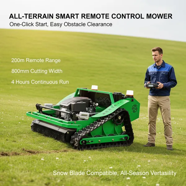 Extreme Slope 800mm Tracked Remote Control 60 Degree Flail Shredder