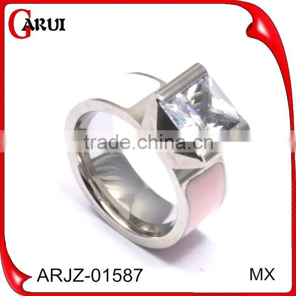 Titanium Rings for Gemstone Titanium Silver 316l Stainless Steel Silver Rings Silver Ring Diamond Ring