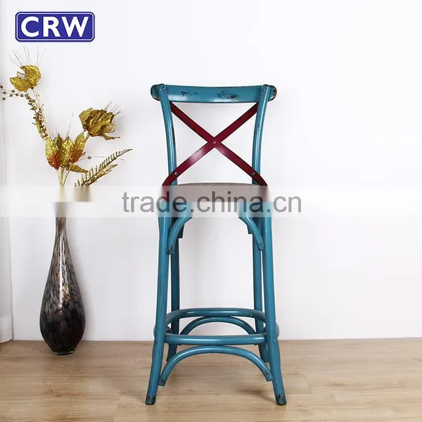 RCH-4003 Tall Wooden Cross Back Bar Chair photo-2