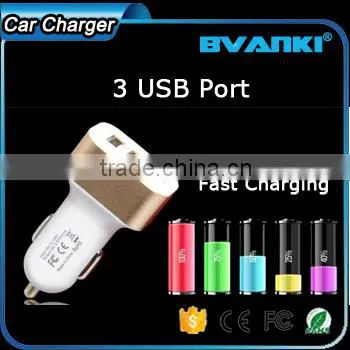 2016 New QC2.0 Quick Charge 3-port USB Car Charger, for Iphone 6 Portable Charger, Universal Car Charger Mobile for Car Adapter photo-2