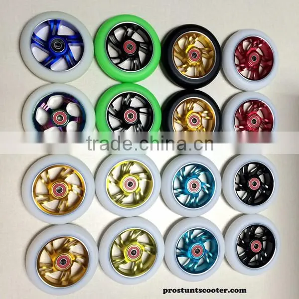 110 mm Green Scooter Wheels With Black Metal Core for Phoenix Scooters photo-4