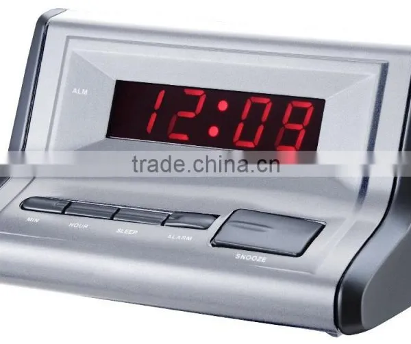 Top Selling Small Red LED Display PLL Alarm Clock Radio photo-2