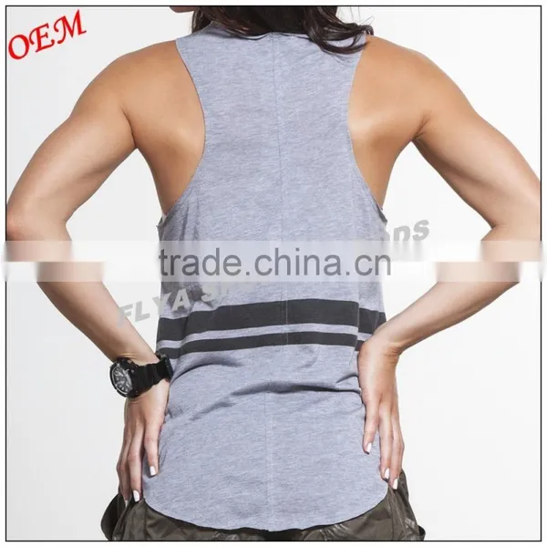 Placement Print at Front and Back High Neck Loose Fit Tank Tops Sports Apparel photo-3