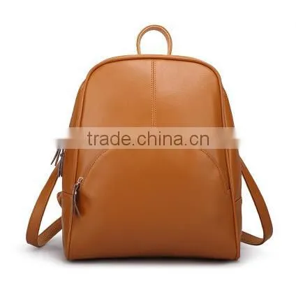 PU Leather New Fashion Backpack Multi Candy Pure Colors Shoulder Bag photo-4
