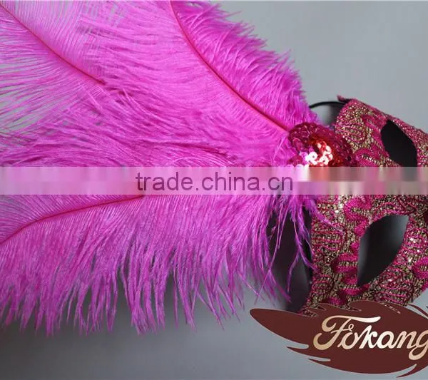 Masquerade Mask Ostrich Feather For Party Decoration photo-4