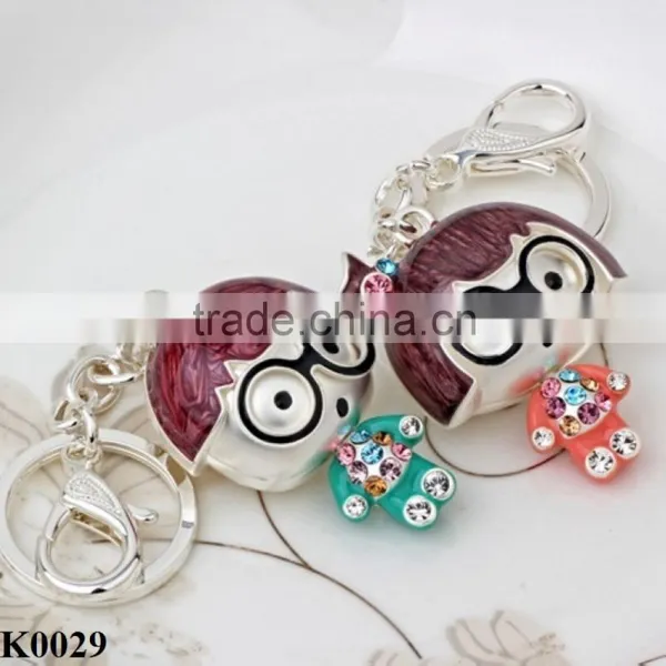 Fashion Design Cartoon Character Plated Silver Couples Keychain K0029 photo-3
