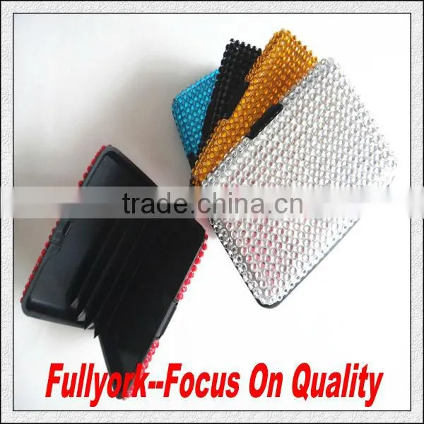 Rhinestone Bling Aluminum Aluma Wallet As Seen On TV Diamante Bling Aluminum Credit Card Wallet Holder photo-2