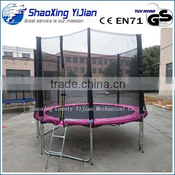 Children Outdoor Commercial Pink Trampoline Bed