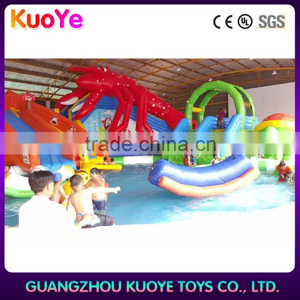 Kids Inflatable Aqua Park With Swimming Pool,inflatable Water Amusement Park Equipment Giant, SeaWorld Inflatable Park Sale photo-3