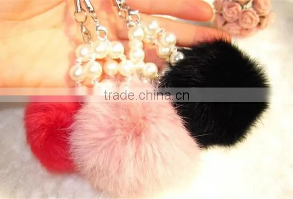 Geniune Rabbit Fur Ball Keyrings Fur Accessories photo-4