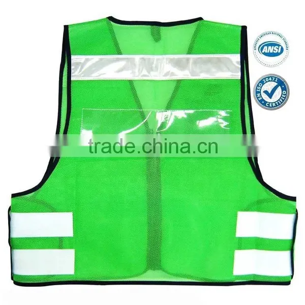 Mesh Safety Vest With PVC Pocket photo-2