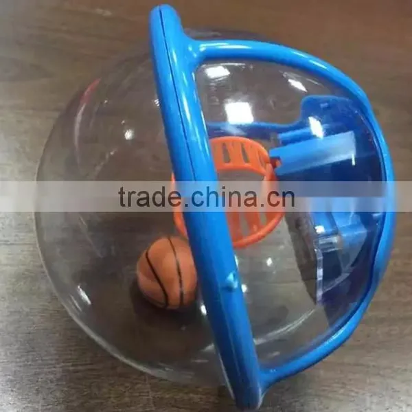 New Design 2016 Funny Transparent Ball With Mini Basketball and Basketball Hoop Inside Magic Sports photo-4