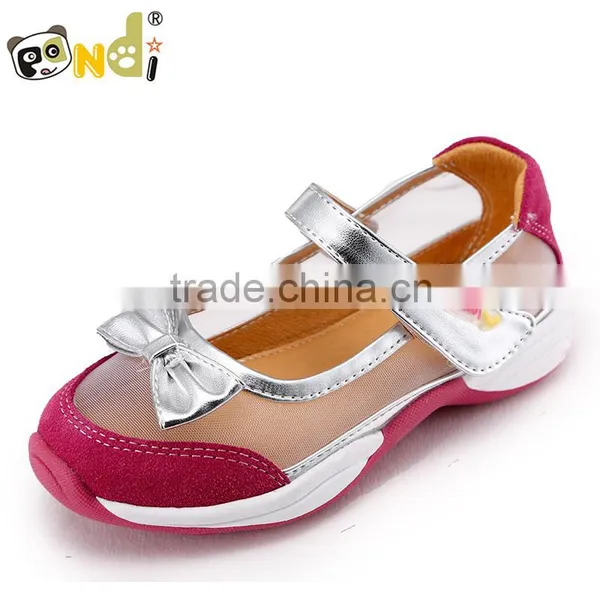 2016 Have Stock New Spring Autumn Childrne Princess Shoes With Bowknot Suede Leather High Quality Flats Shoes photo-2