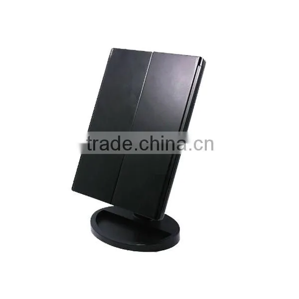 Newest Touch Sensor Usb Directly Charging Lighted Vanity Table Mirror With 3 Sides photo-4