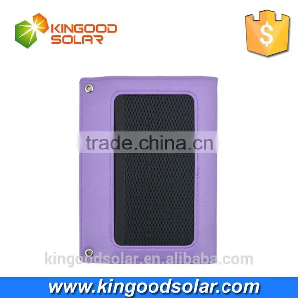 2016 Hot Selling Electronic Items PU Leather 10W 6000mAh Waterproof Solar Panel Charger for Mobile Phone photo-2