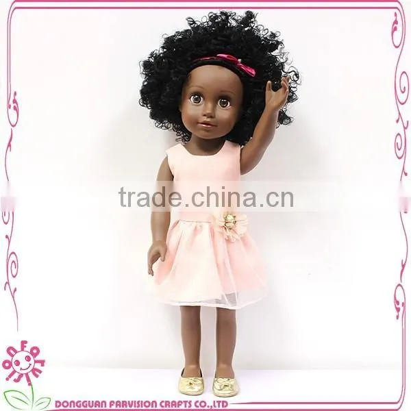 Top Sale 18 Inch Black Baby Doll With Afro Hair photo-2