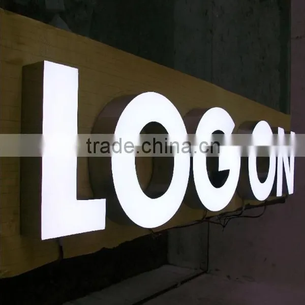 outdoor Stainless Steel led frontlit letter sign custom led sign
