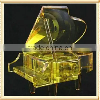 Wedding Favors Artificial K9 Crystal Piano Miniature Music Box photo-6