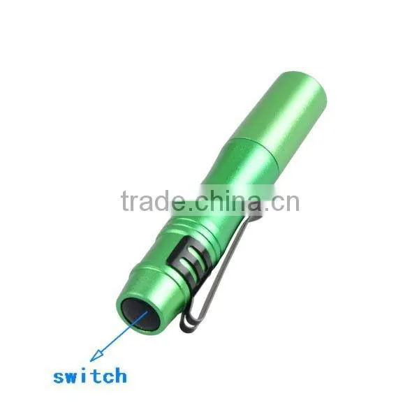 Hot Selling Aluminium Alloy 2xAAA Battery LED Flashlight Pen Style Light photo-4