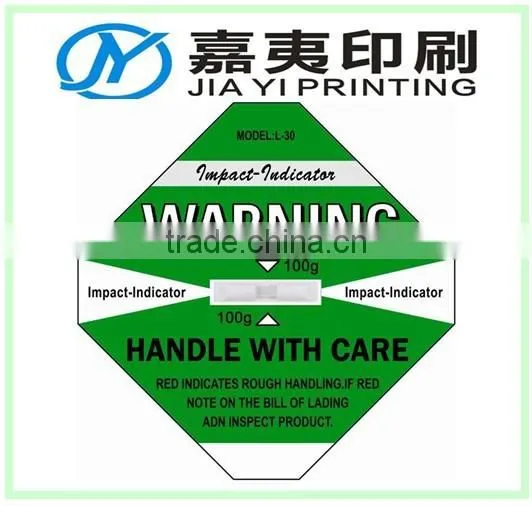Shockwatch Shock Indicator Transportation Label Logistic Monitor Packing Label Tape