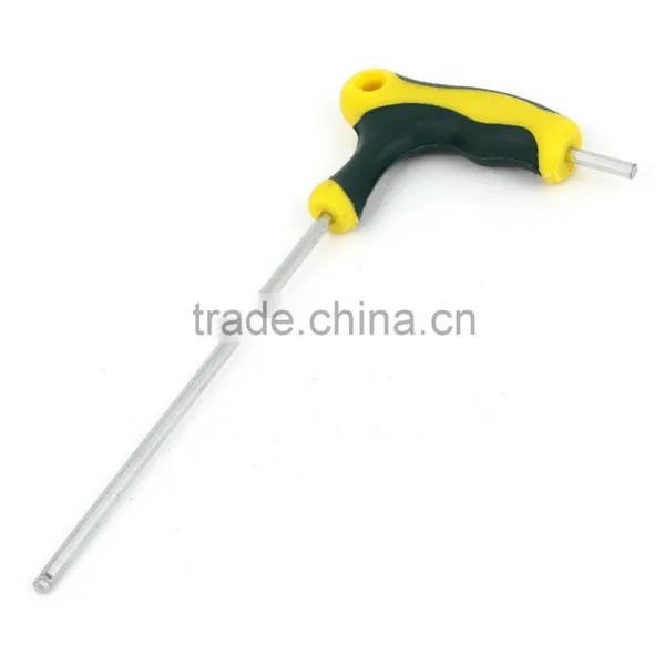 3mm Tip Antislip Plastic T Handle Metric Ball Head Hex Wrench Tool 14.5cm Long Wrench