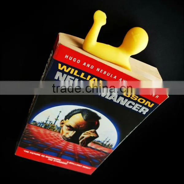 squashed flat silicone rubber book mark