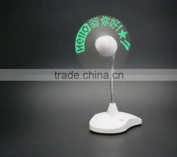 Good Quality Low Price Led Flashing Message Mini Fan photo-2
