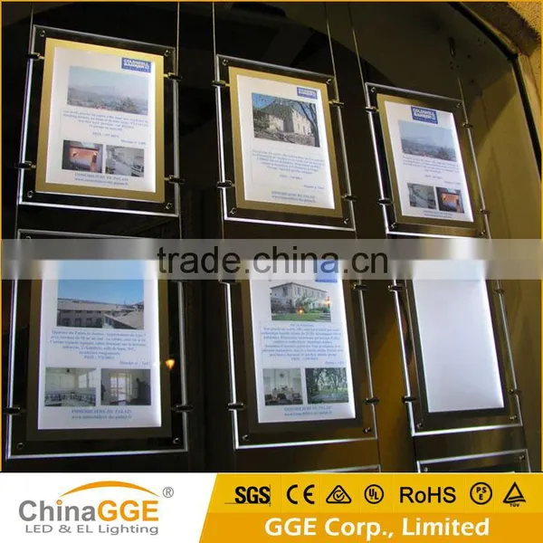 Slim Backlight LED Frame Acrylic Light Panel Real Estate Agents Window Display photo-5