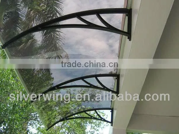 Hot Sale Popular Outdoor Door Window Plastic Polycarbonate Hollow French Style Awnings photo-4