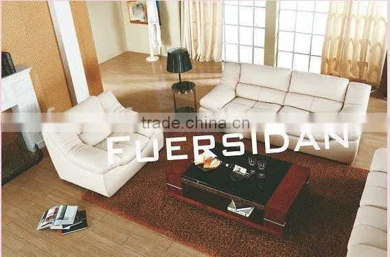 Indian Indoor Furniture White Leather Sectional Sofa Modern Quality Choice photo-3