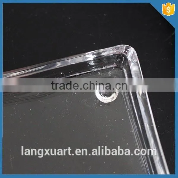 LXHY-P017 Cheap Clear Square Shape Heat Resistant Glass Plate photo-3