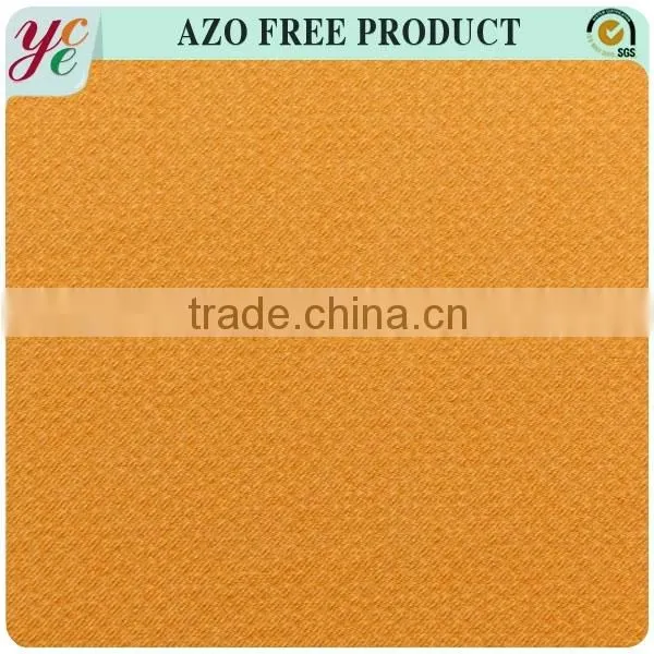 Hot Sale Orange Weaving Polyester Spandex Plain Dyed Twill Fabric photo-3