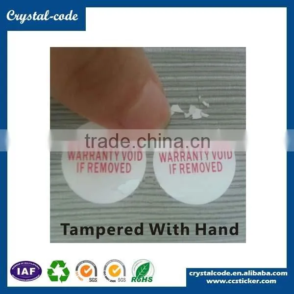 Ultra Security Eggshell Sticker Destructive Label photo-3