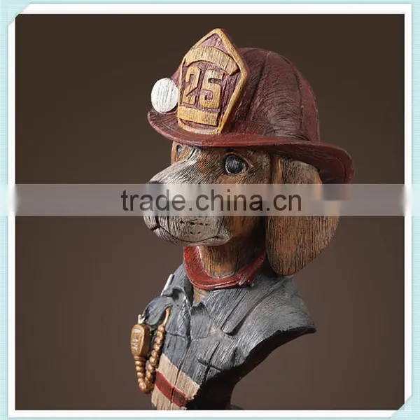 Hand Carving Resin Dog Official Dog Lady and Sir Statues,resin Dog Statue photo-5