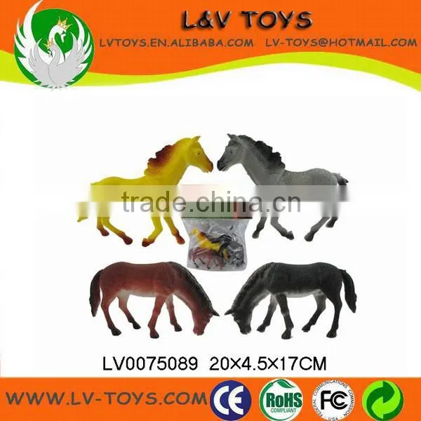 Cheap plastic toy horses, race horse toys for kids 4 in 1