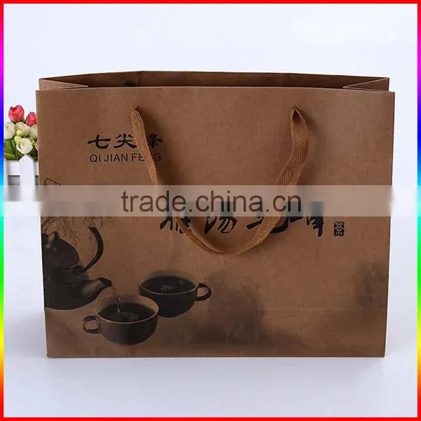 Tea Sets Kraft Paper Packing Bag With Black Printing photo-3
