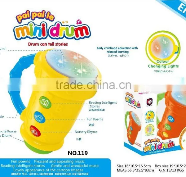Battery Operated Musical Instrument Hand Drum Toy With Light photo-3