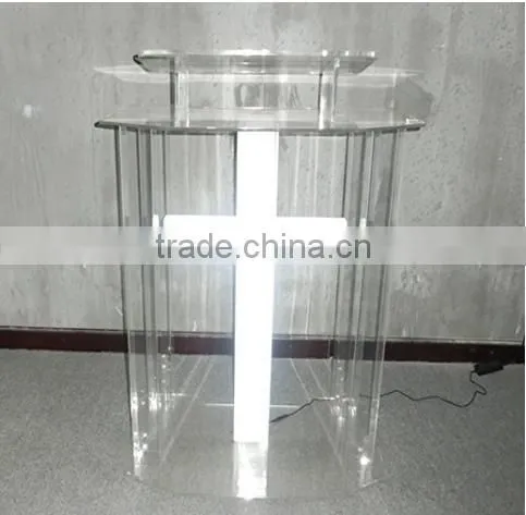 Unassembled Acrylic/lectern/pulpit/lucite/plexiglass/podium/led photo-3