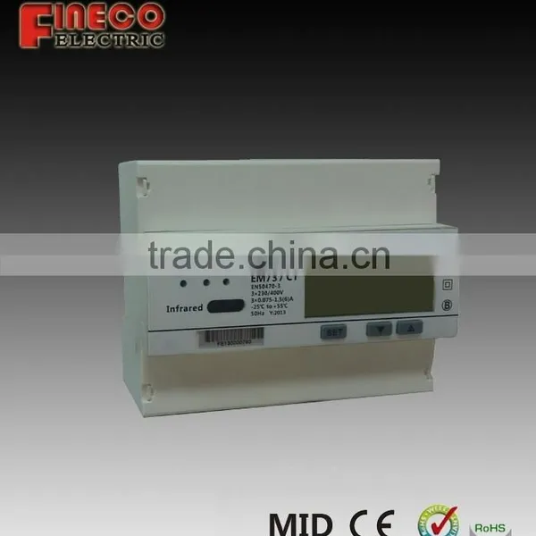 MID Certificated CT Connected 3 Phase KWh Meter photo-2