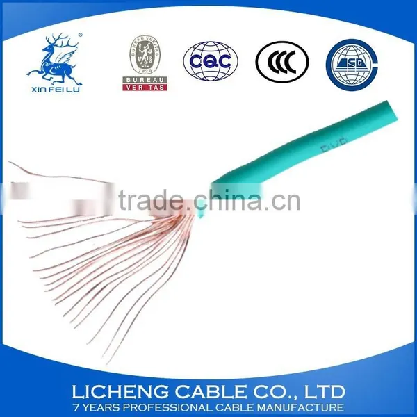 China Manufacturer Green House Wiring Copper Core PVC Insulated Flexible Wire and Cable With High Tension -BVR(6mm2) photo-2